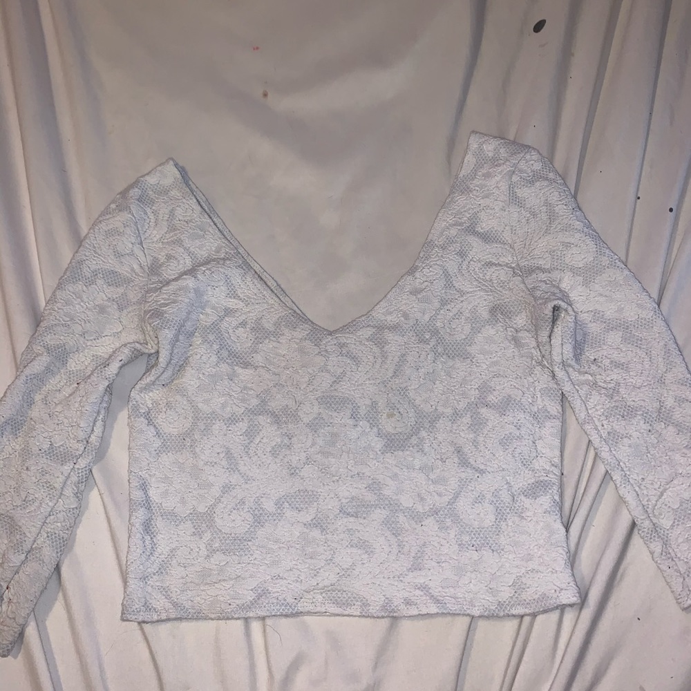 ambercrombie & fitch floral crop top